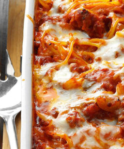 Baked Spaghetti & Meat Sauce