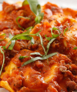 Ravioli & Meat Sauce