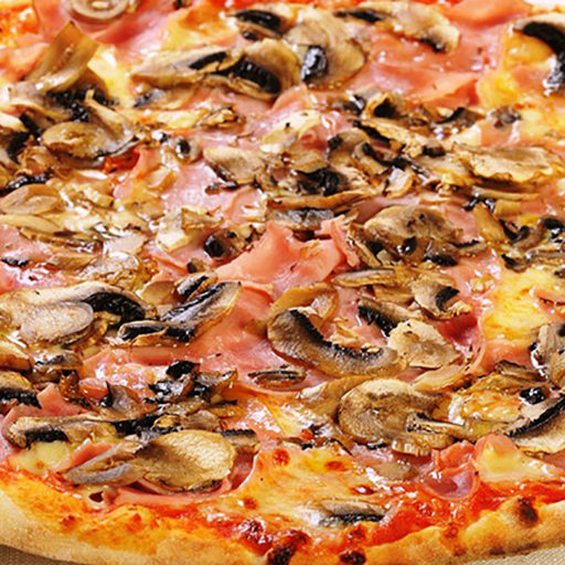 16. Salami, Mushroom & Ham Top Pizza & Spaghetti House
