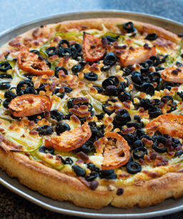 25. Feta Cheese, Green Pepper, Black Olives, Tomato & Onion